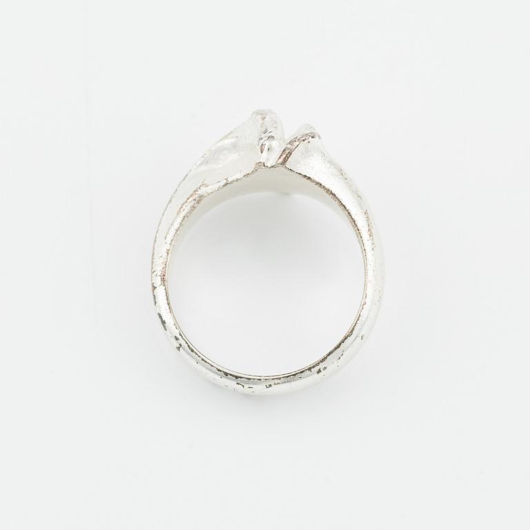 Lapponia, tre par örhängen, en ring och ett collier, silver.