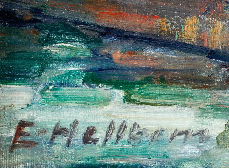 EMIL HELLBOM, olja på duk, sign.