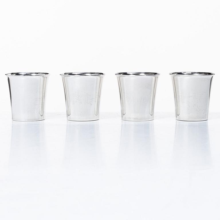 Four silver cups, Ray Urban, Stockholm 1956.