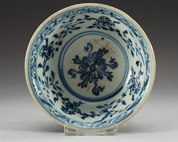 A blue and white bowl, Ming dynasty (1368-1644).