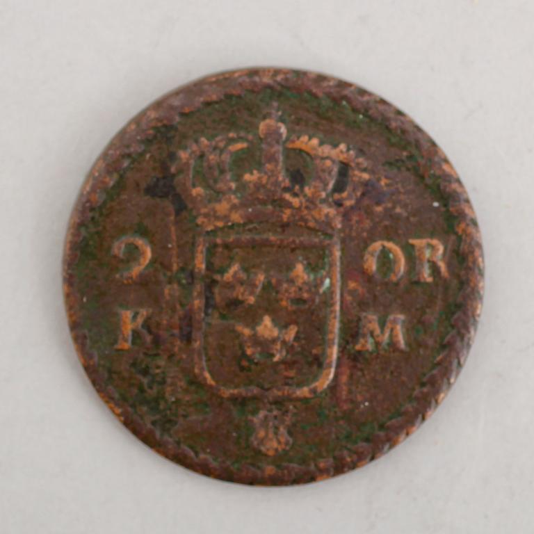 KOPPARMYNT, 2 kronor, Carl X Gustaf 1662.