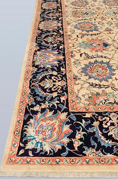 A figural Kashmar carpet, approx. 388 x 304 cm.