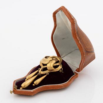 Brosch 18K guld, 1800-tal.