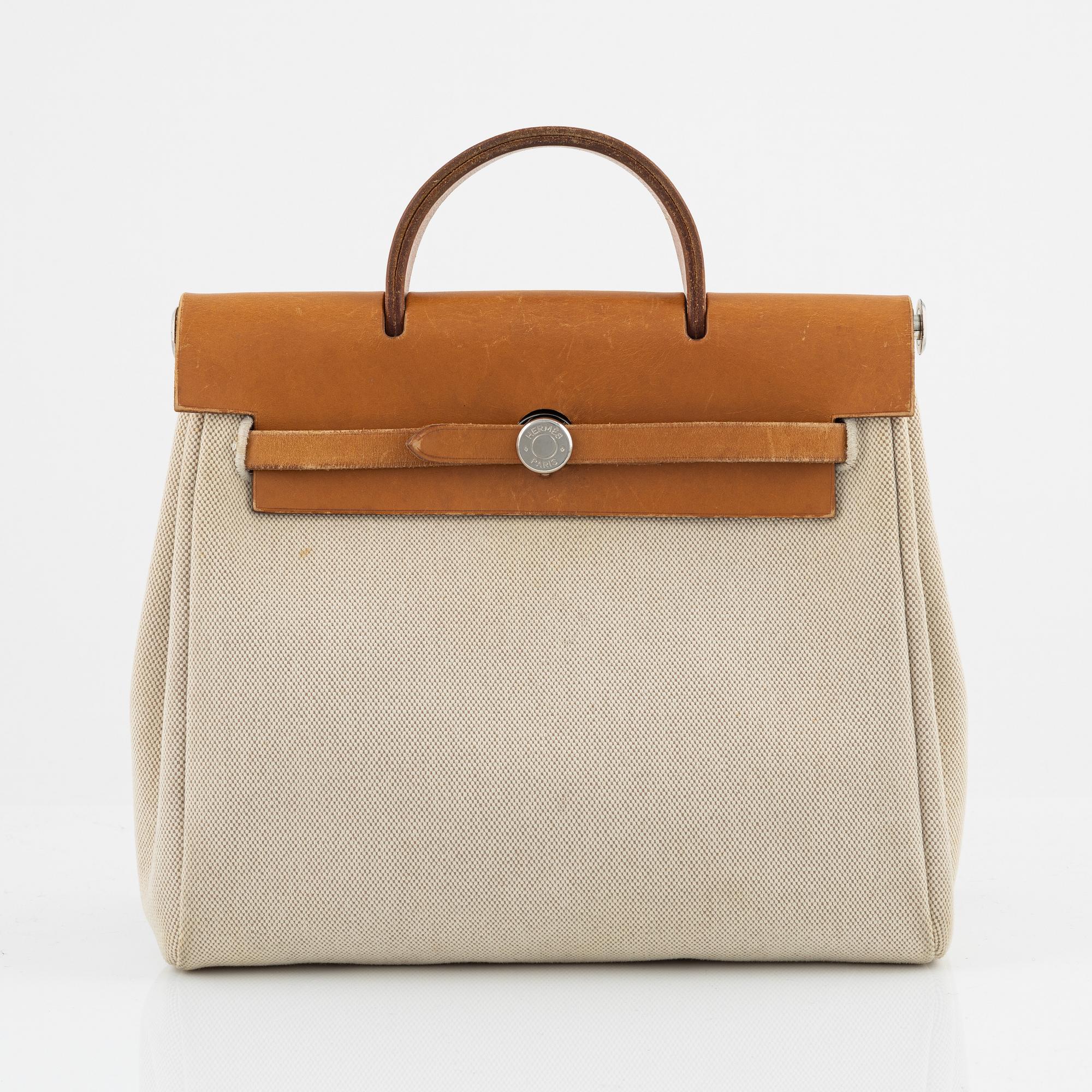 Hermès, a canvas and leather 'Herbag' backpack, 2003.