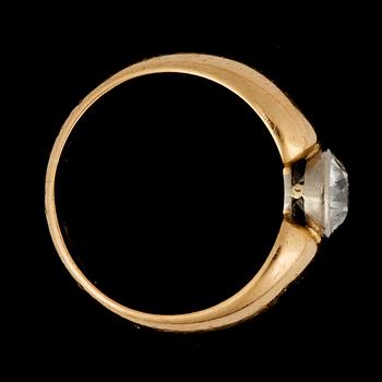 A old-cut diamond, circa 1.15 cts, ring. Quality circa H/VS.