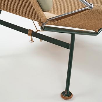 Hans J. Wegner, a 'Flag Halyard' easy chair, Getama, Denmark.