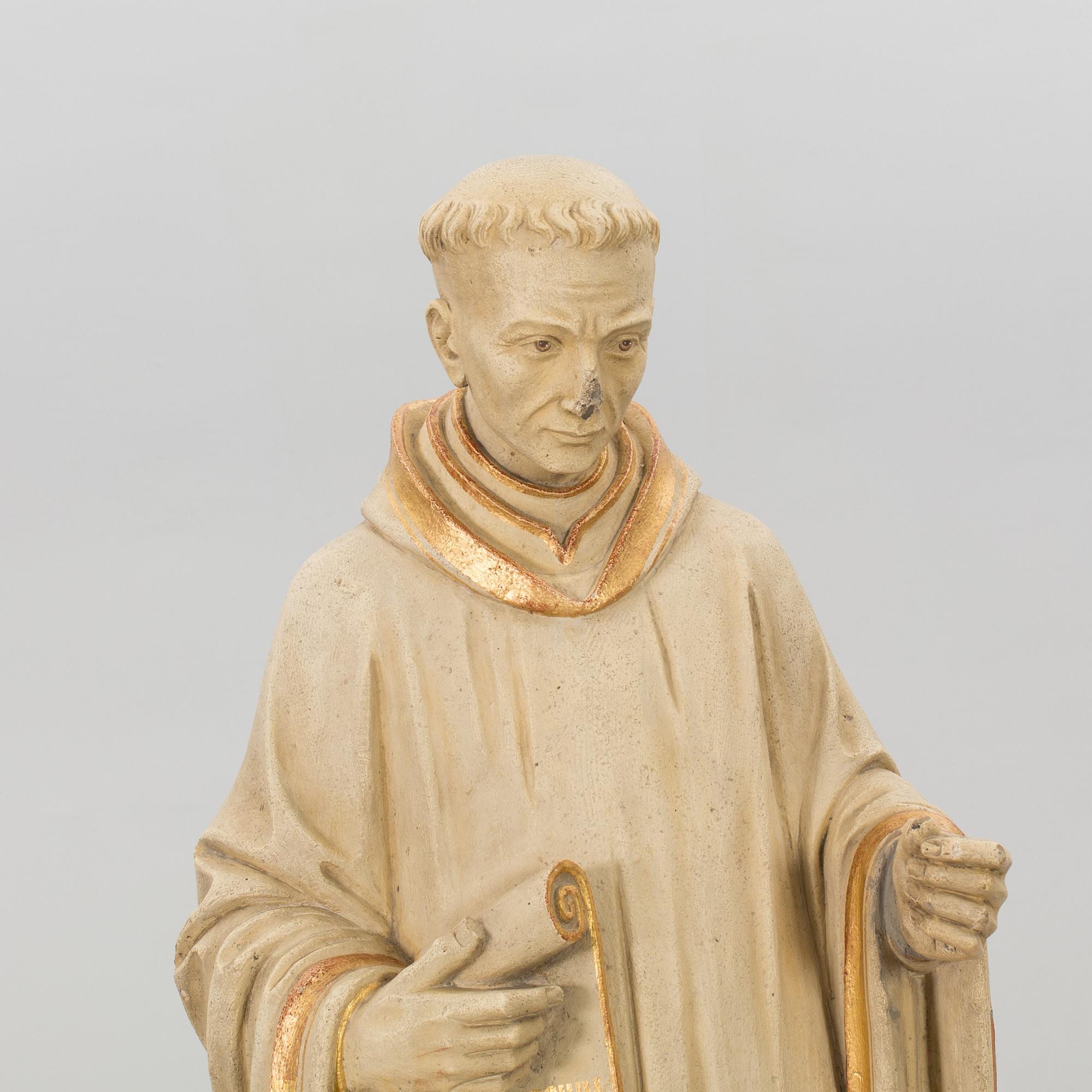 A Dutch concrete sculpture marked J van den Broeck Antwerpen 1907.