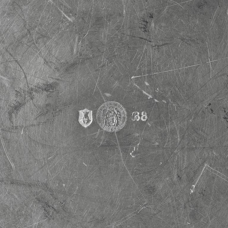 Firma Svenskt Tenn, a pewter tray, Stockholm, 1928.