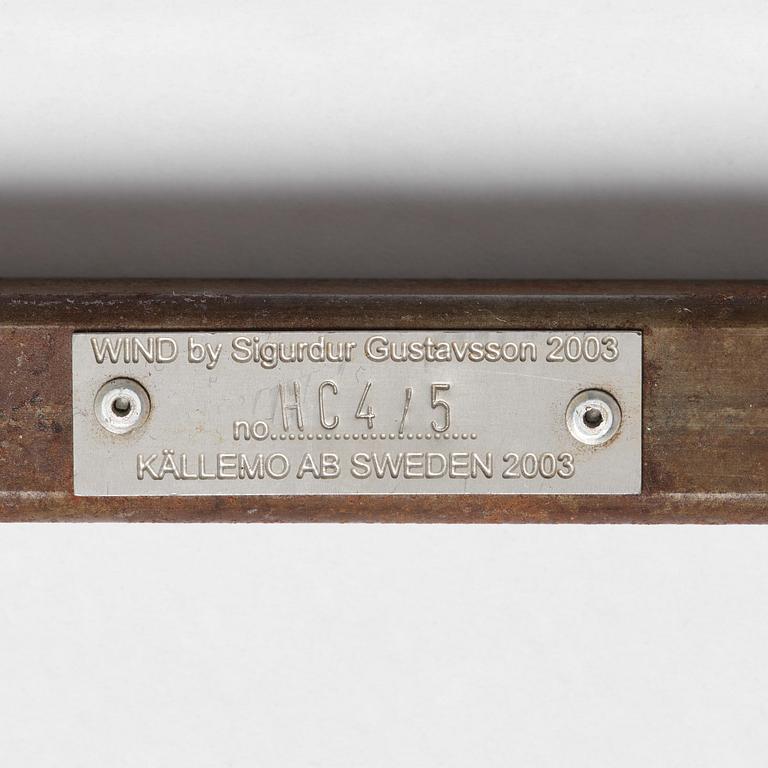 Sigurdur Gustafsson, a "Wind" easy chair/sculpture, ed. HC 4/5, Källemo, Värnamo, post 2003.