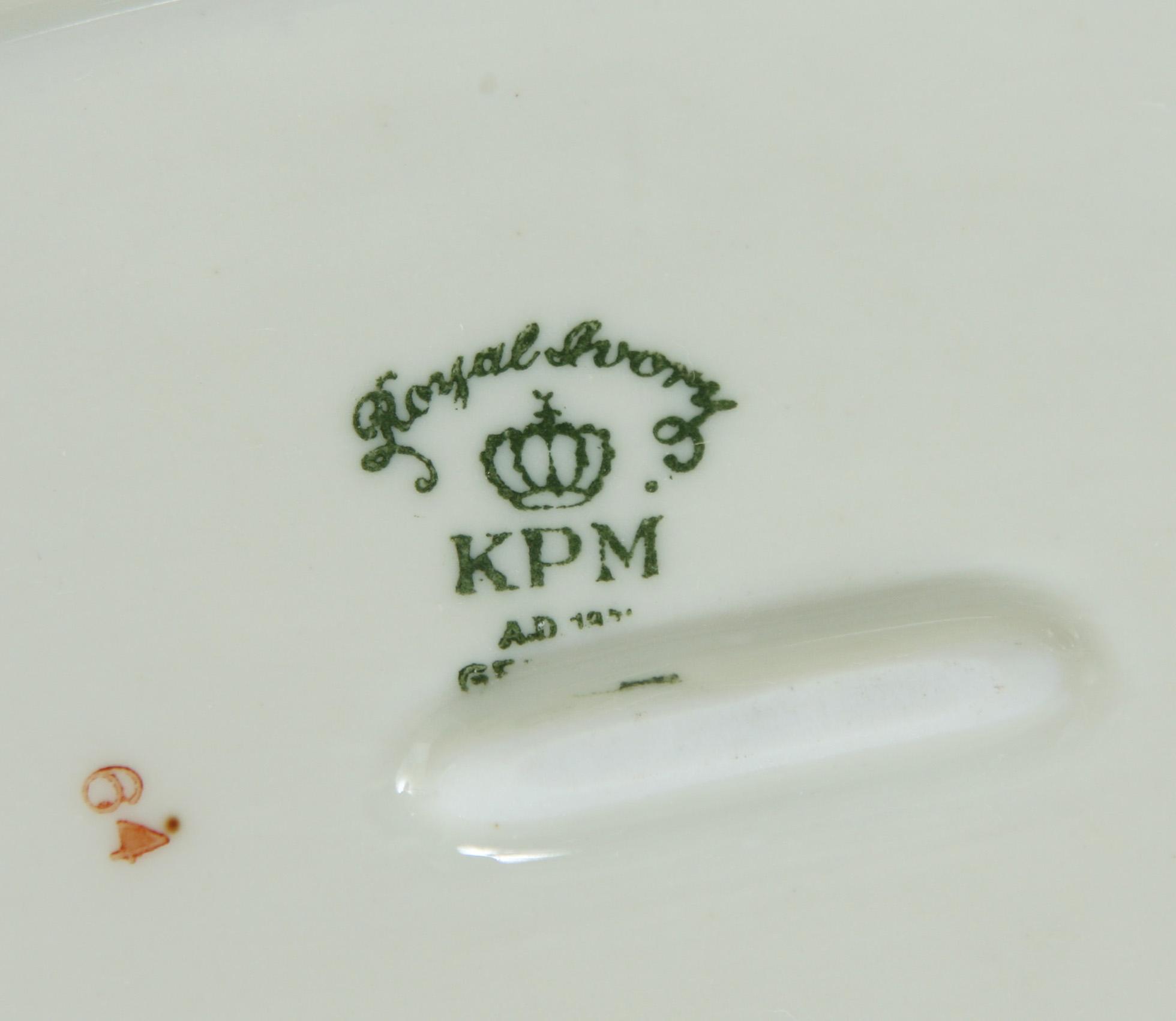 MATSERVIS, 58 delar, porslin, KPM.