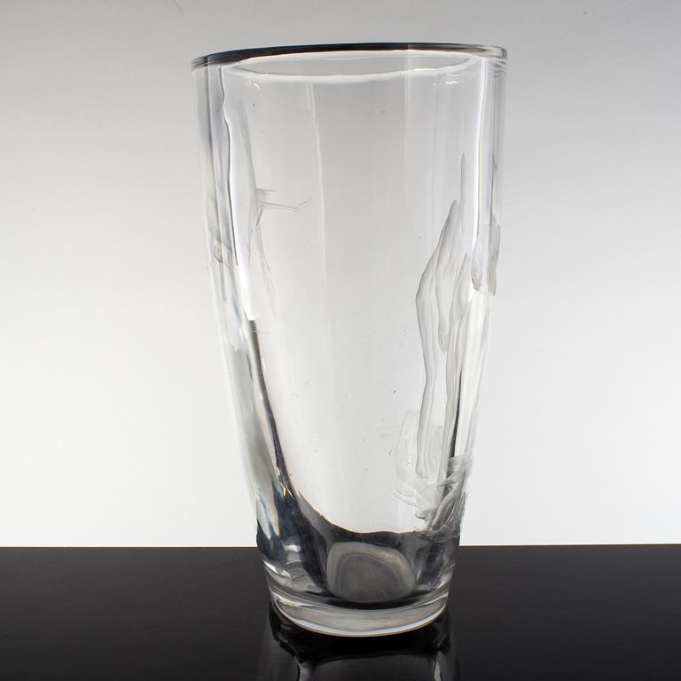 A glass vase by Simon Gate, Orrefors 1937.