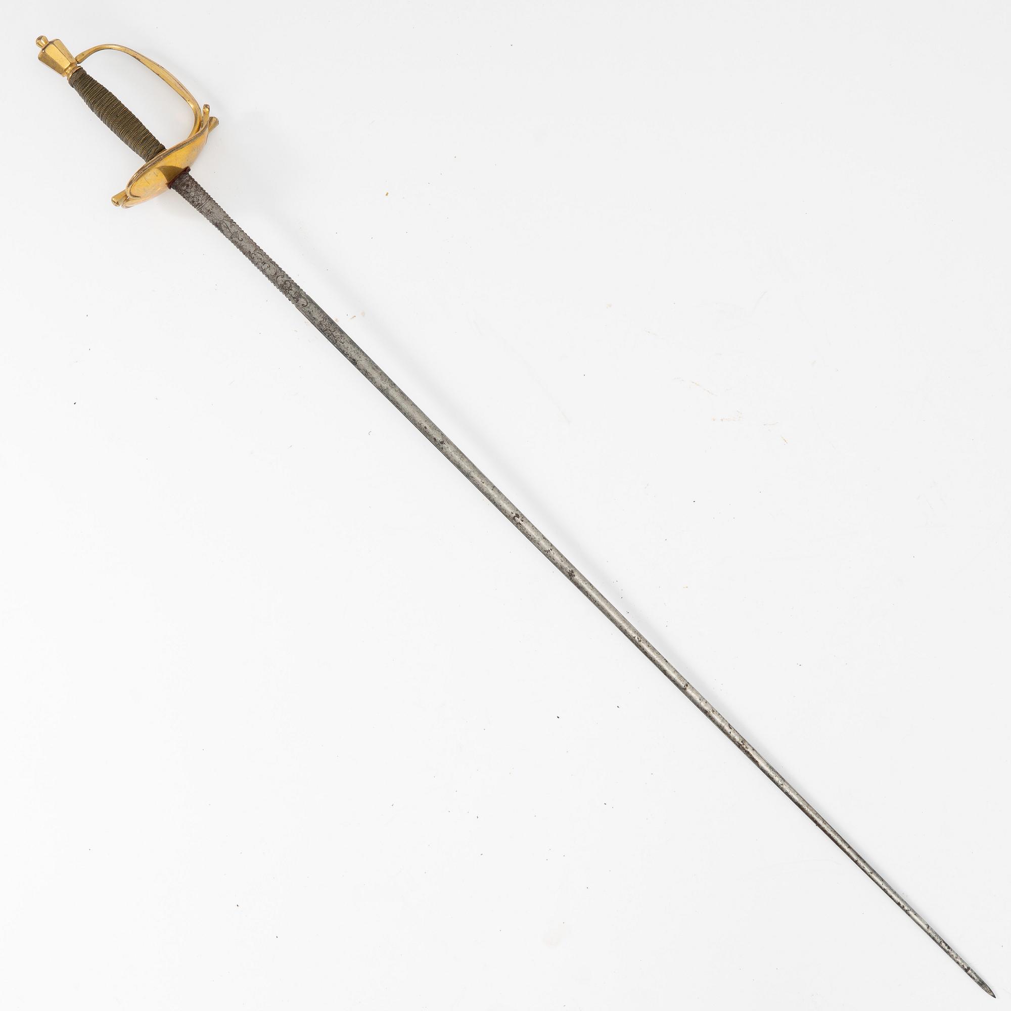 A smallsword, 18th century.