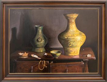 Johnny Oppenheimer, oil on canvas, signed and dated 97.