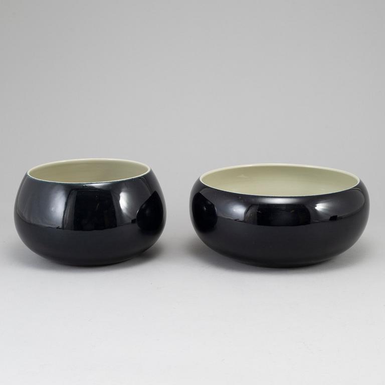 Two stoneware bowls, Rörstrand, Sweden, probably 1960's.