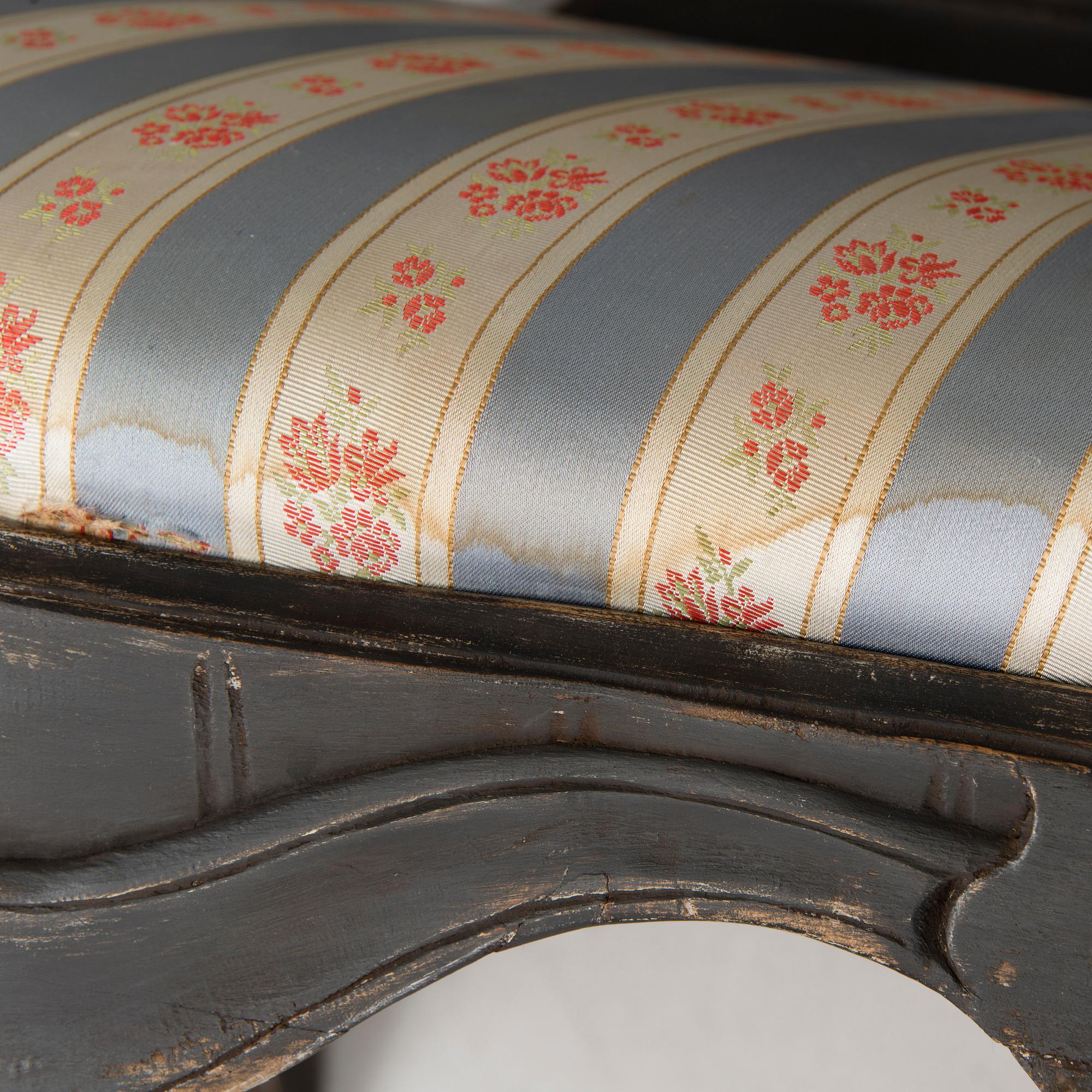 A SWEDISH ARMCHAIR, rococo 18th century.
