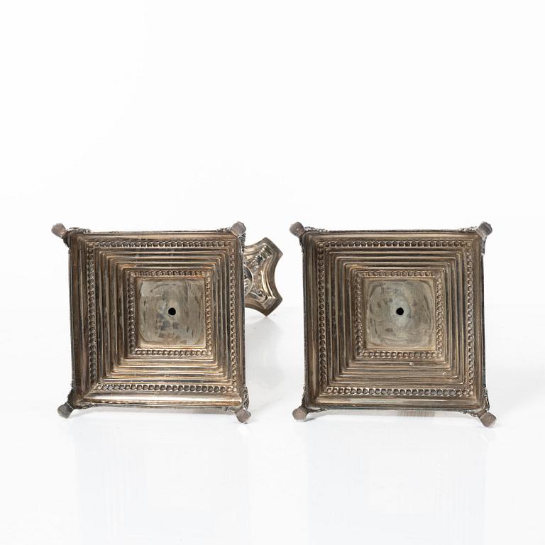 Candelabra, a pair, sterling silver, second half of the 20th century.