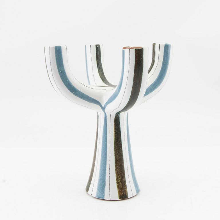 Stig Lindberg, candelabra from Gustavsberg's studio 1950/60s faience.