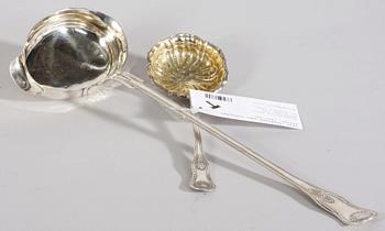 SOPPSLEV samt STRÖSKED. Silver, 1800-tal.