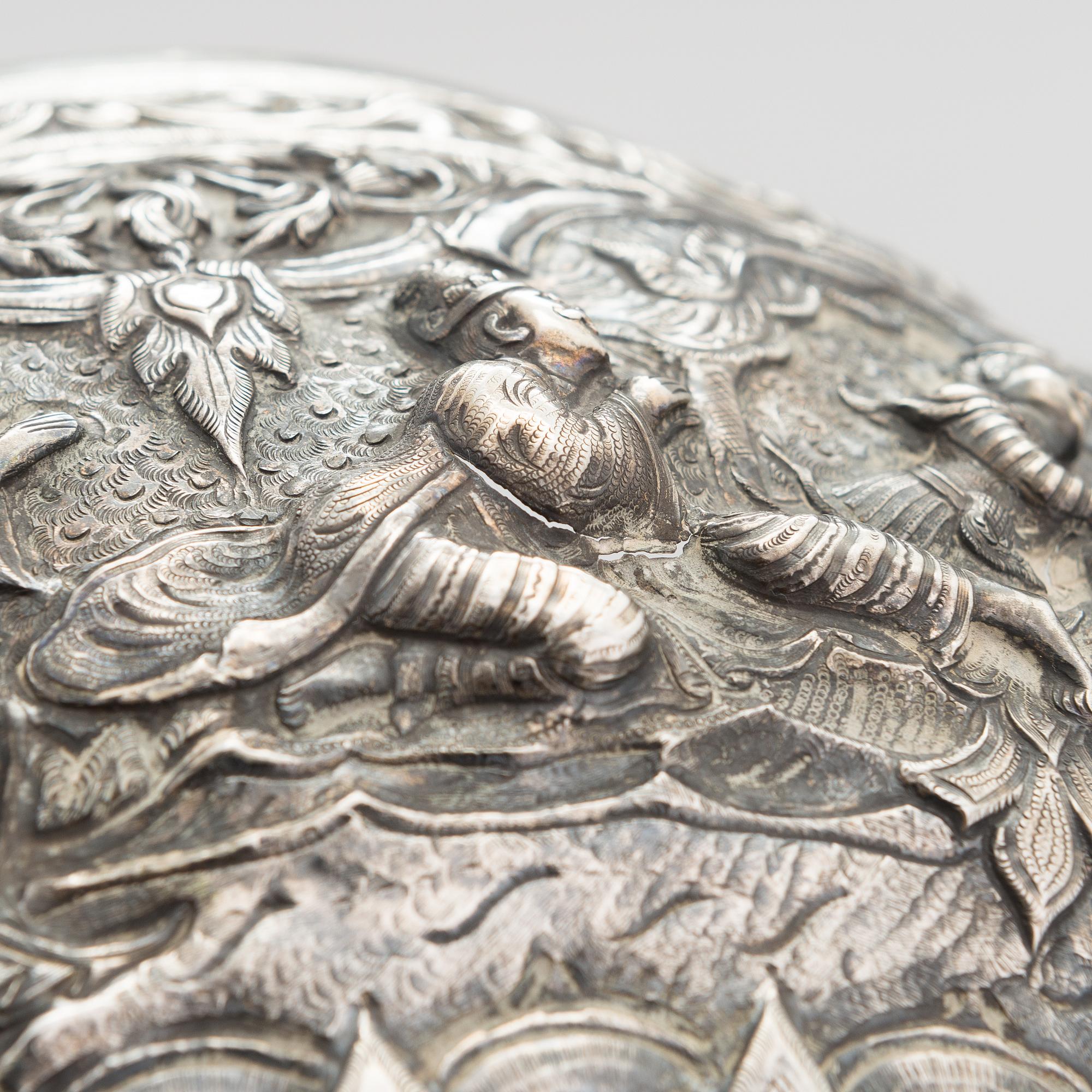 An early 20th-century silver bowl from Sri Lanka/ India.