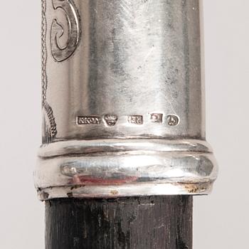 SPATSERKÄPP, trä och silver, Kultakeskus, Tavastehus 1926.