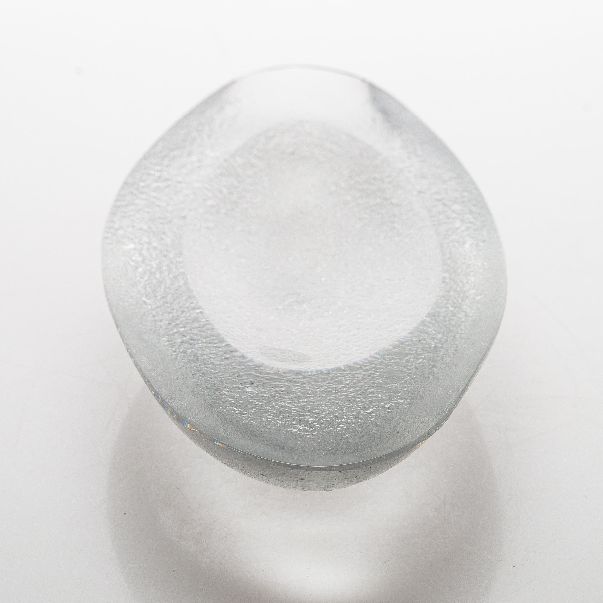 Tapio Wirkkala, lasiveistos, 3587, signeerattu Tapio Wirkkala Iittala -56.