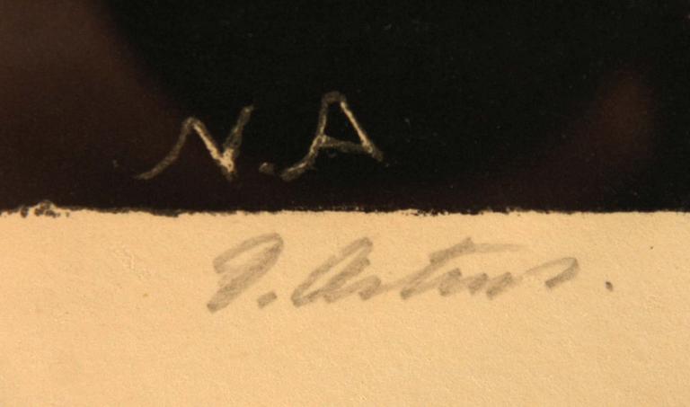 NIKOLAI ASTRUP, litografi efter träsnitt, sign o numr 101/280.