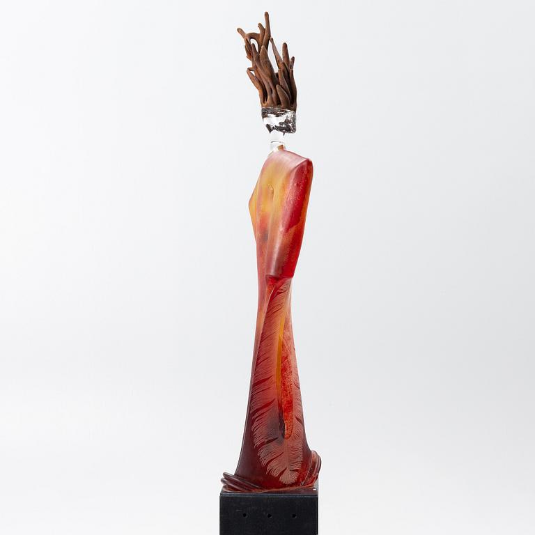Kjell Engman, skulptur, glas, Kosta Boda, unik.