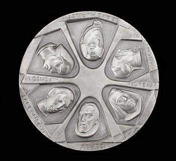 MEDALJER, 4 st, silver, 1900-tal. Tot vikt ca 410 gram.