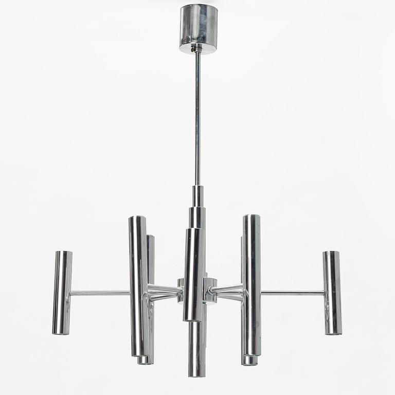 Gaetano Sciolari, probably. A celing lamp, Italy, later part of the 20th Century.