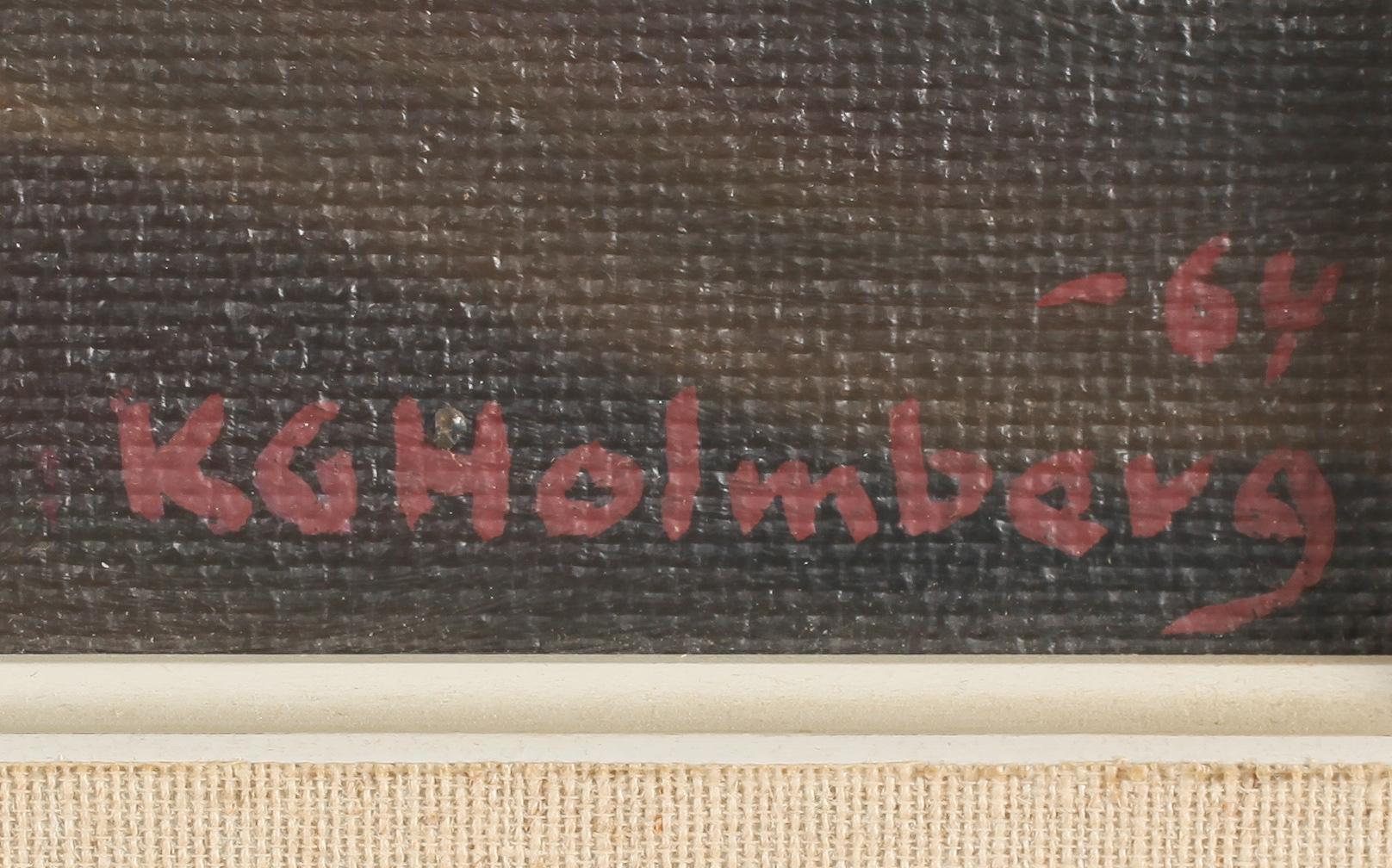 KARL GUSTAV HOLMBERG, olja på pannå, signerad och daterad -64.