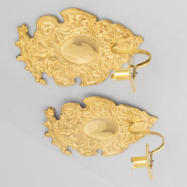 A pair of wall sconces, late 19th century.