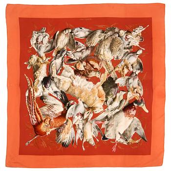 363. HERMÈS, a silk scarf, "Gibiers".