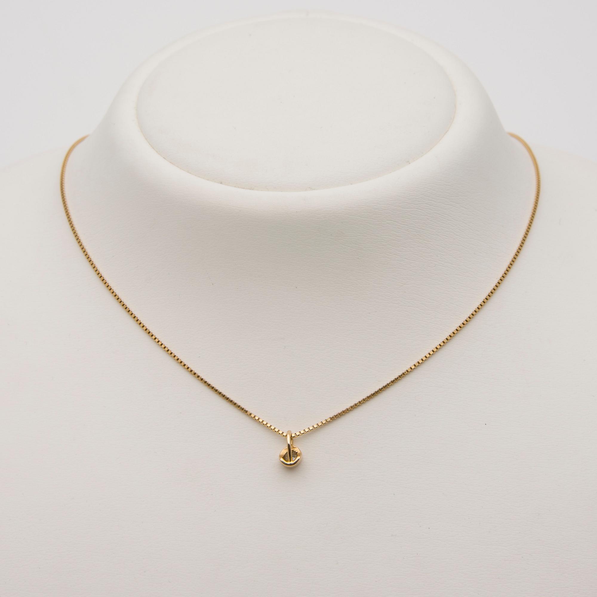 HÄNGE, briljantslipad diamant, 14K guld.