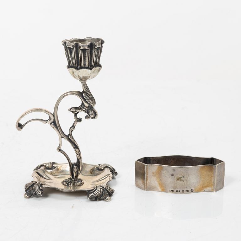 13 pieces of silover for the table, different makers including C.G.Hallberg and GAB, Sweden.