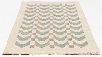 Brita Grahn, a flat weave carpet, c 219 x 126 cm, signed B Grahn.