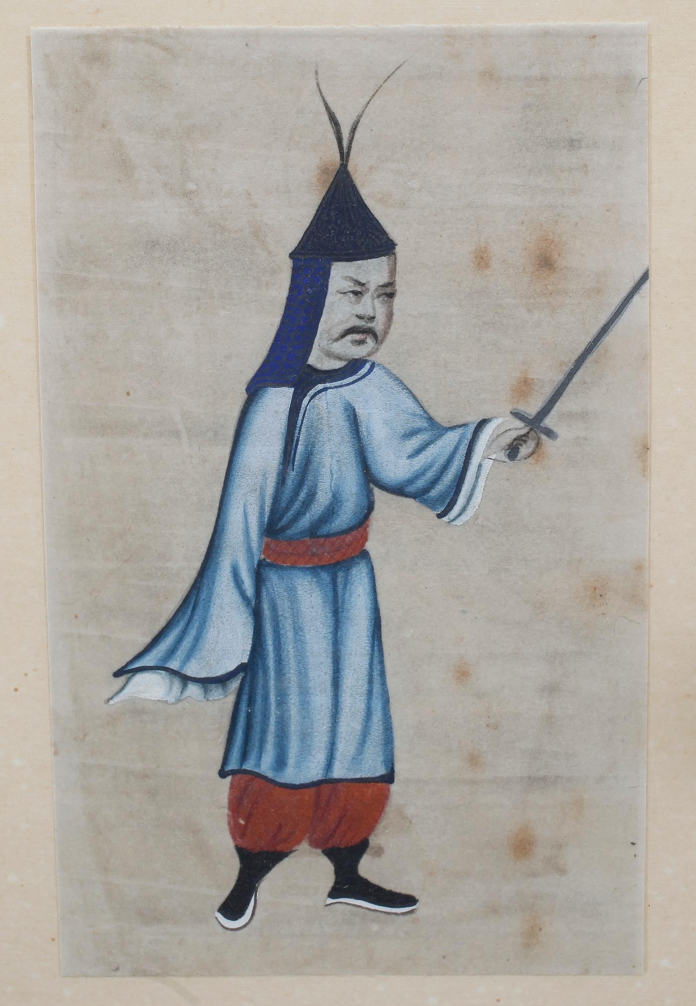 OKÄND KONSTNÄR, 2 st, gouacher, Kina, 1900-talets första hälft.