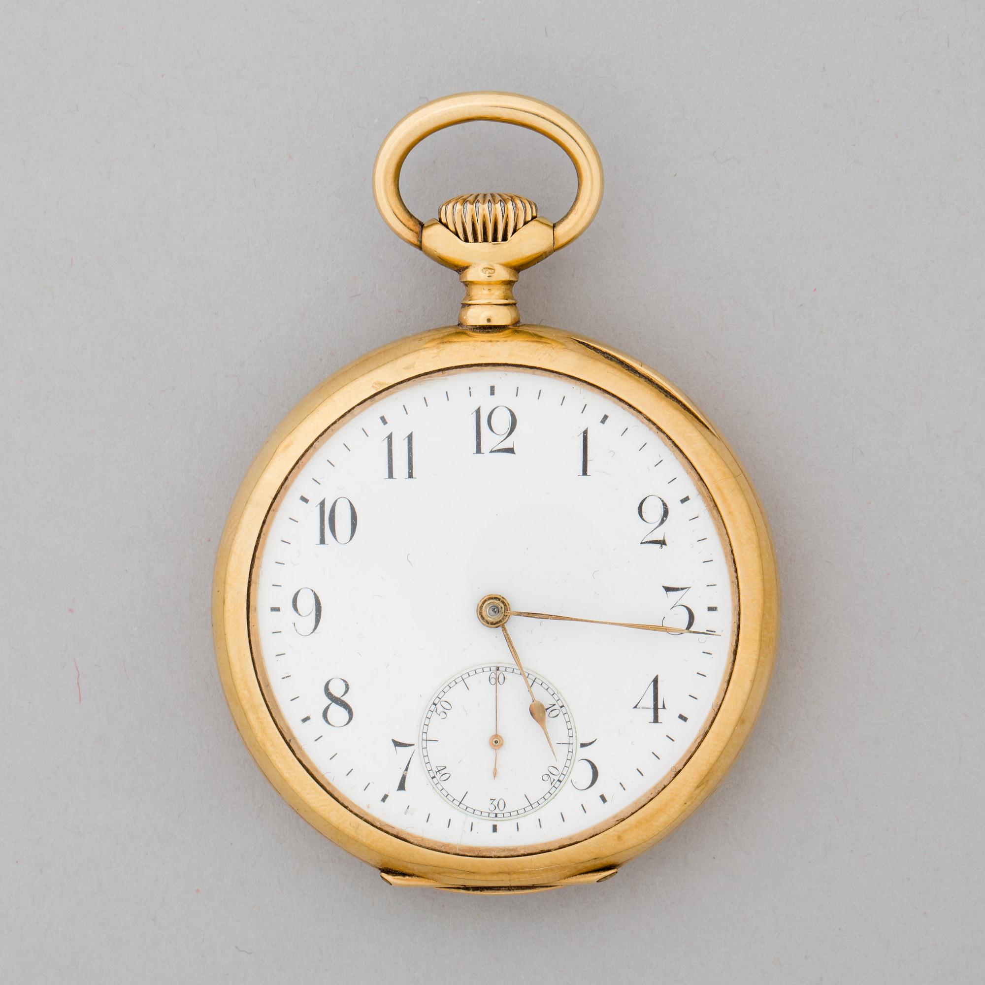 FICKUR, 18k guld. Boetten stämplad Omega.