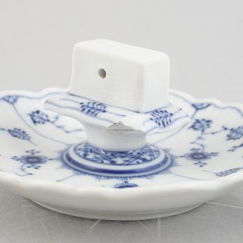Three 'Blue Fluted' / 'Musselmalet' porcelain matchbox stands, Royal Copenhagen, models 136, 546, 2044, 1898-1923.