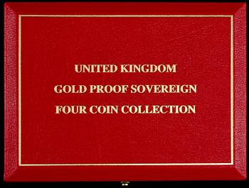 SAMLARMYNT, 4 st, 22k guld,  Royal Mint, England, 1999. Vikt 68 g.