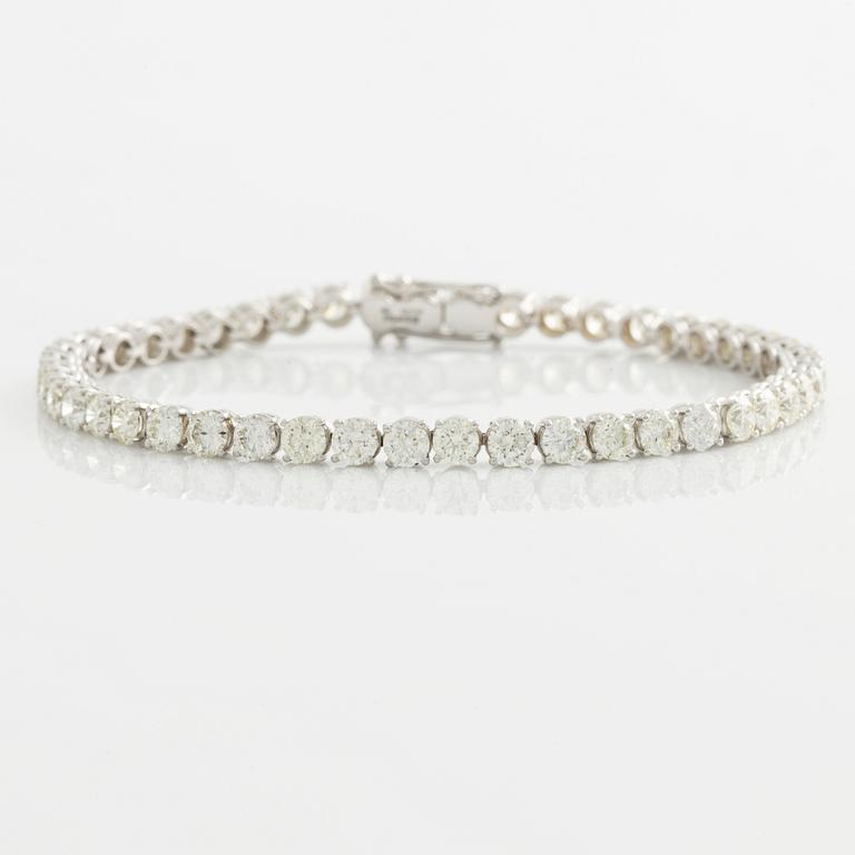Tennis bracelet with brilliant-cut diamonds, total 9.02 ct.