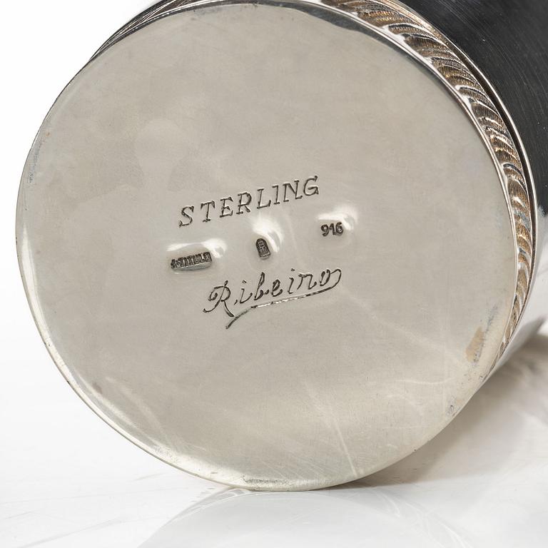 A silver beaker, mark Titulo and 916, Portugal 20th century.