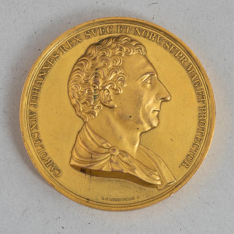Carl XIV Johan, medal, 1843, Ludvig Persson Lundgren.