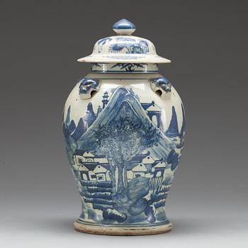 URNA med LOCK, porslin, Kina, 1800-tal.