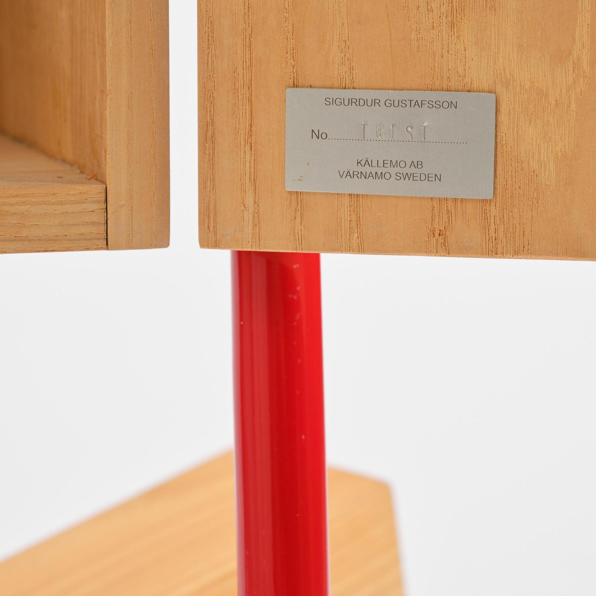 Sigurdur Gustafsson, a “Twist” cabinet, Källemo, Värnamo, 2002.