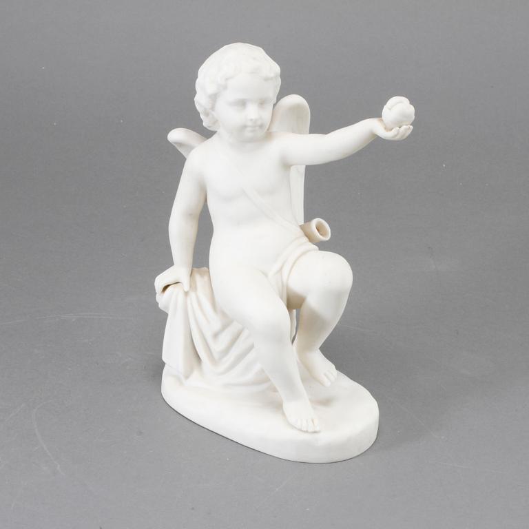 FIGURIN, parian, Gustavsberg, "Amorin", tidigt 1900-tal.