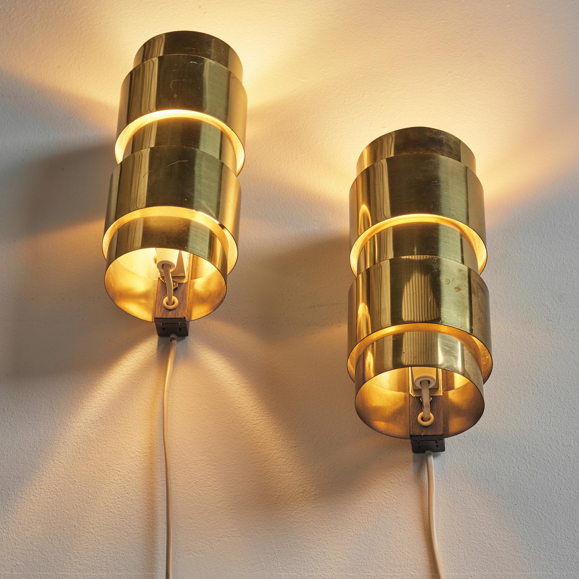 Vägglampor, ett par, "Aristokrat", Fröseke AB Nybrofabriken, 1960-tal.