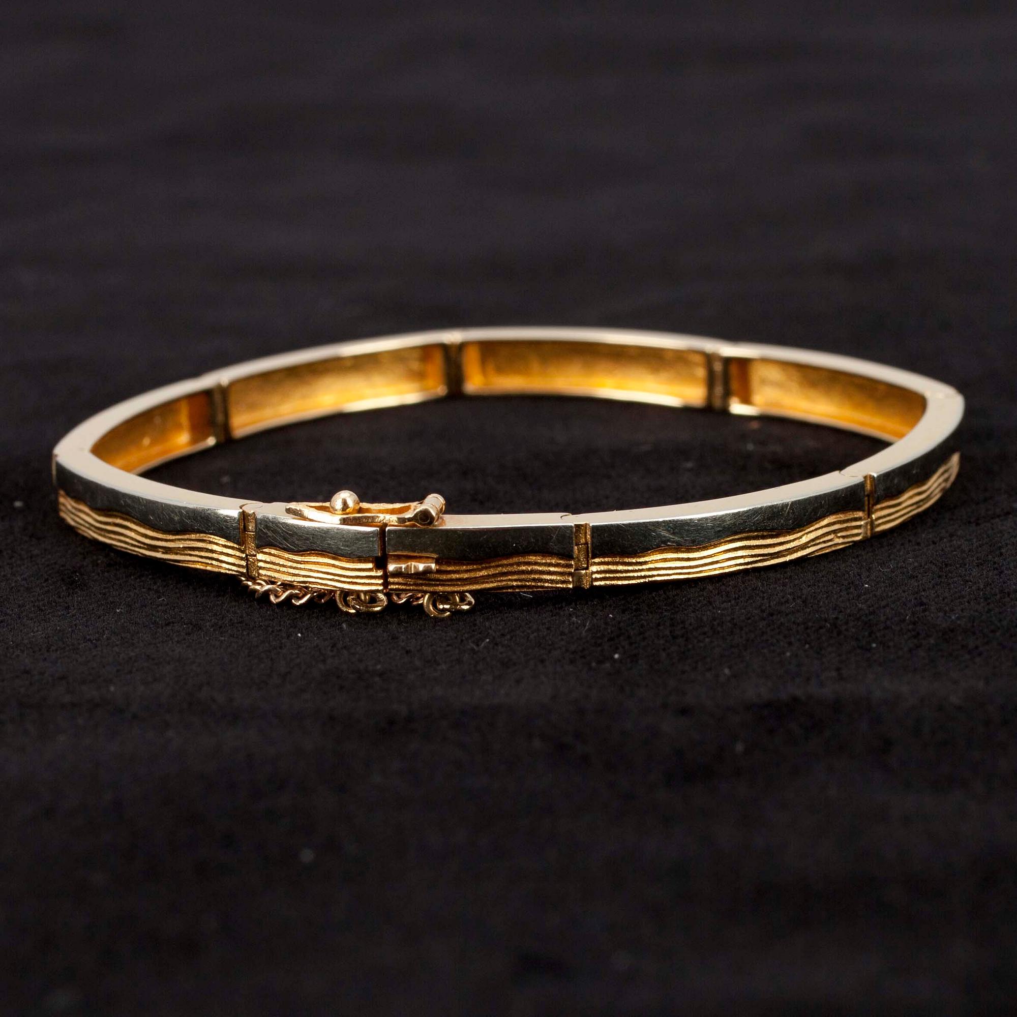 ARMBAND, guld 18K, Björn Weckström, Lapponia. Tot. vikt ca 15,6 gr.