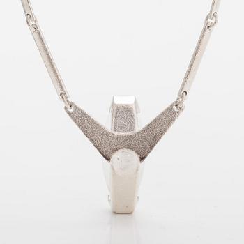 Björn Weckström, A sterling silver necklace "Luminoso" with a munsteiner cut rock crystal. Lapponia 2009.