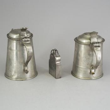 STOP och PLUNTA, 2+1, tenn, 1700 -talets slut/1800-talets första hälft.