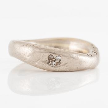Charlotte Lynggaard, Ole Lynggaard, "Love ring", 18K white gold with brilliant-cut diamonds.
